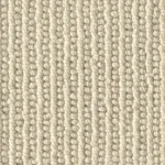 Close-up of a neutral beige wool loop pile carpet texture.