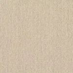 Close-up texture of a light cream wool ribbed carpet.