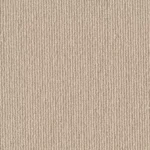 Close-up texture of a neutral beige wool ribbed carpet.