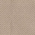 Close-up texture of a warm taupe wool herringbone carpet.