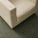 Harvest Moss White wall to wall carpet with cream armchair