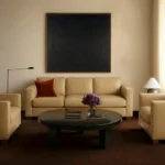 Modern Living Room Avenue Walnut Carpet Flooring Setup